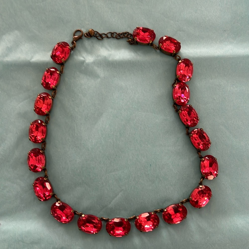 Elegant Red Gemstone Necklace